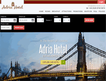 Tablet Screenshot of adria-hotel.co.uk